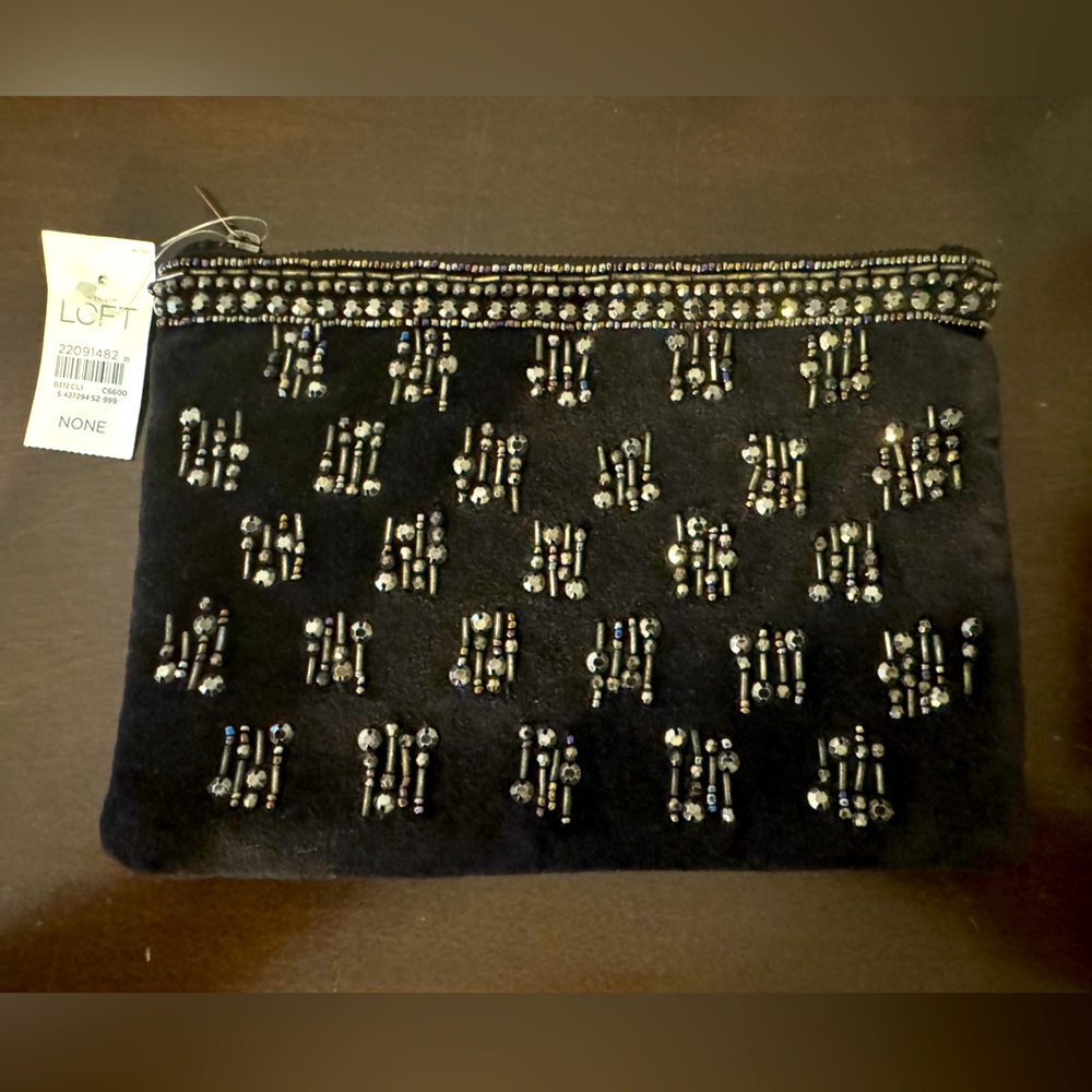 Anne Taylor Black Beaded Bag